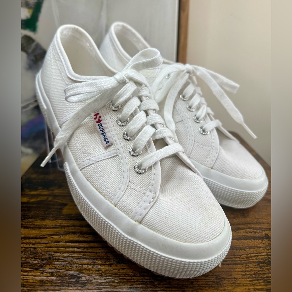 Superga White Canvas Sneakers